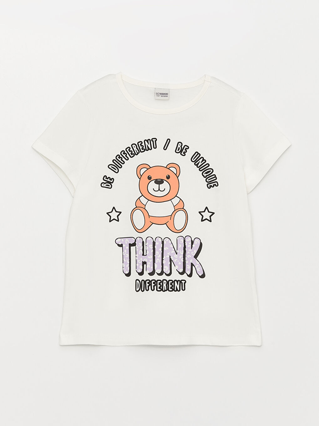 LCW Kids Lot de 3 Ensembles T-shirt à Col Rond Imprimé et Leggings pour Fille -S34574Z4-G8X