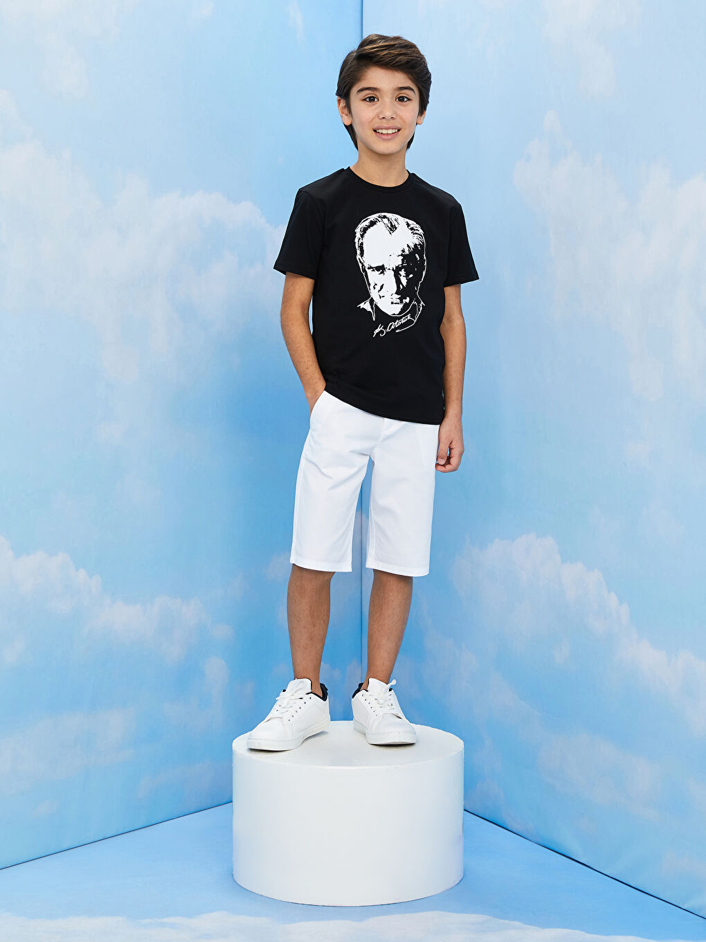 LCW Kids شۆرت کوڕان گاباردین ڕۆڵەر -S34575Z4-R9K
