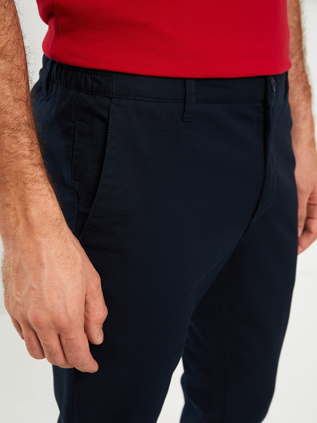 بنطلون قماش دوبي رفيع للرجال-2