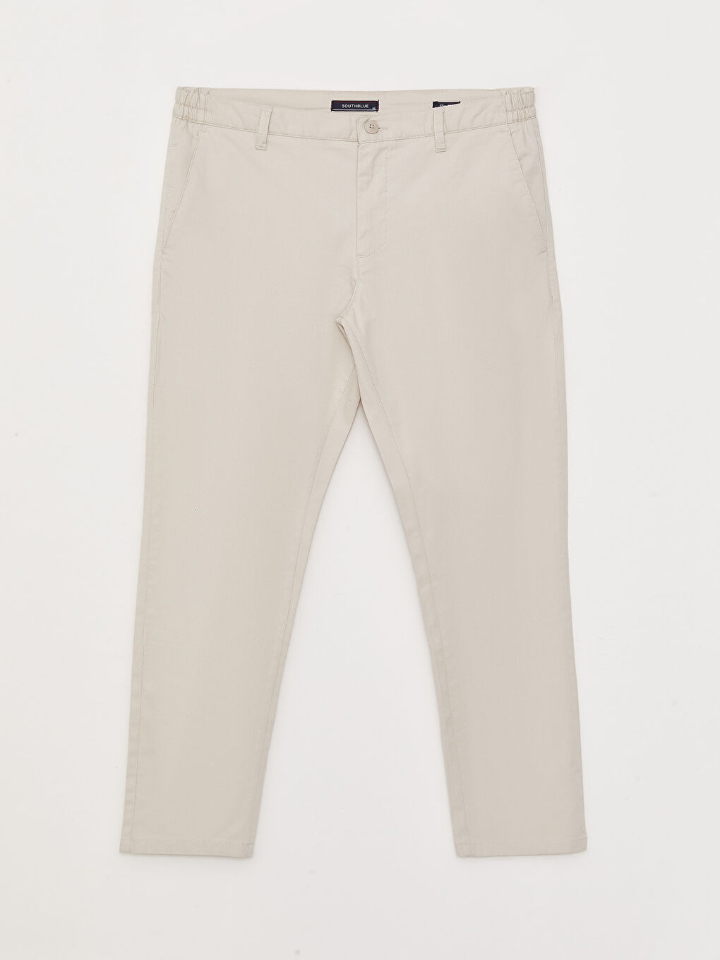 Bej Slim Fit Armürlü Erkek Pantolon-5