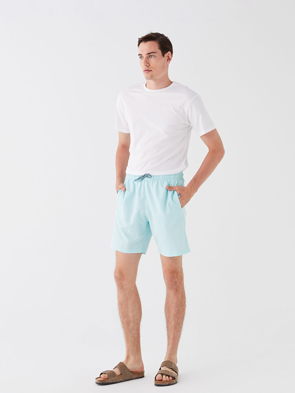 Knee-Length Men's Marine Shorts -S34800Z8-GZD
