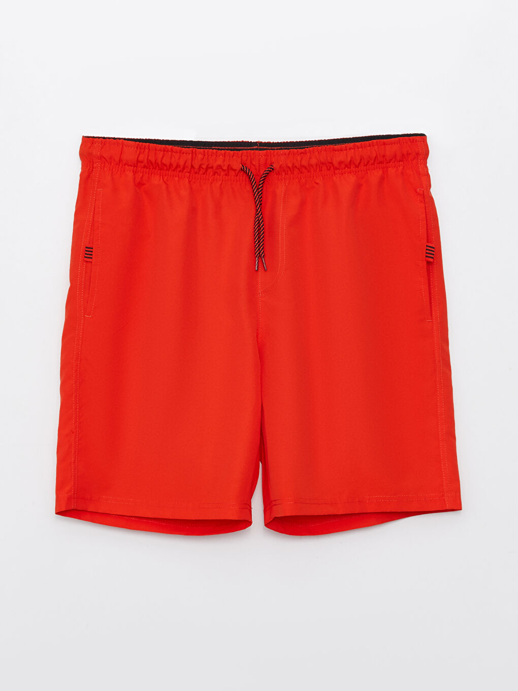 Turuncu Diz Hizası Boy Erkek Deniz Şortu-5