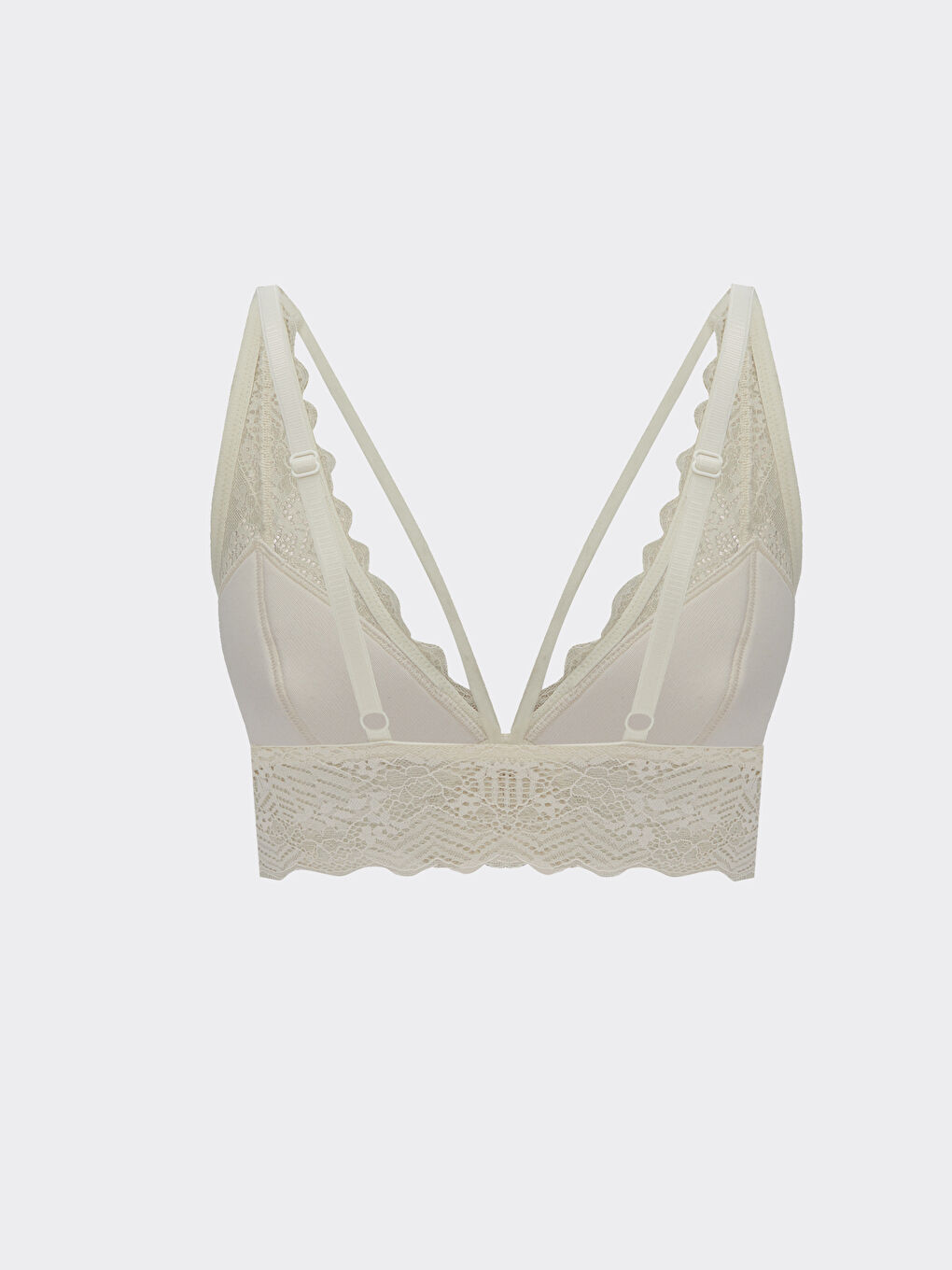 LCW DREAM Gri Balenli Dolgusuz Dantel Detaylı Bralet - 1
