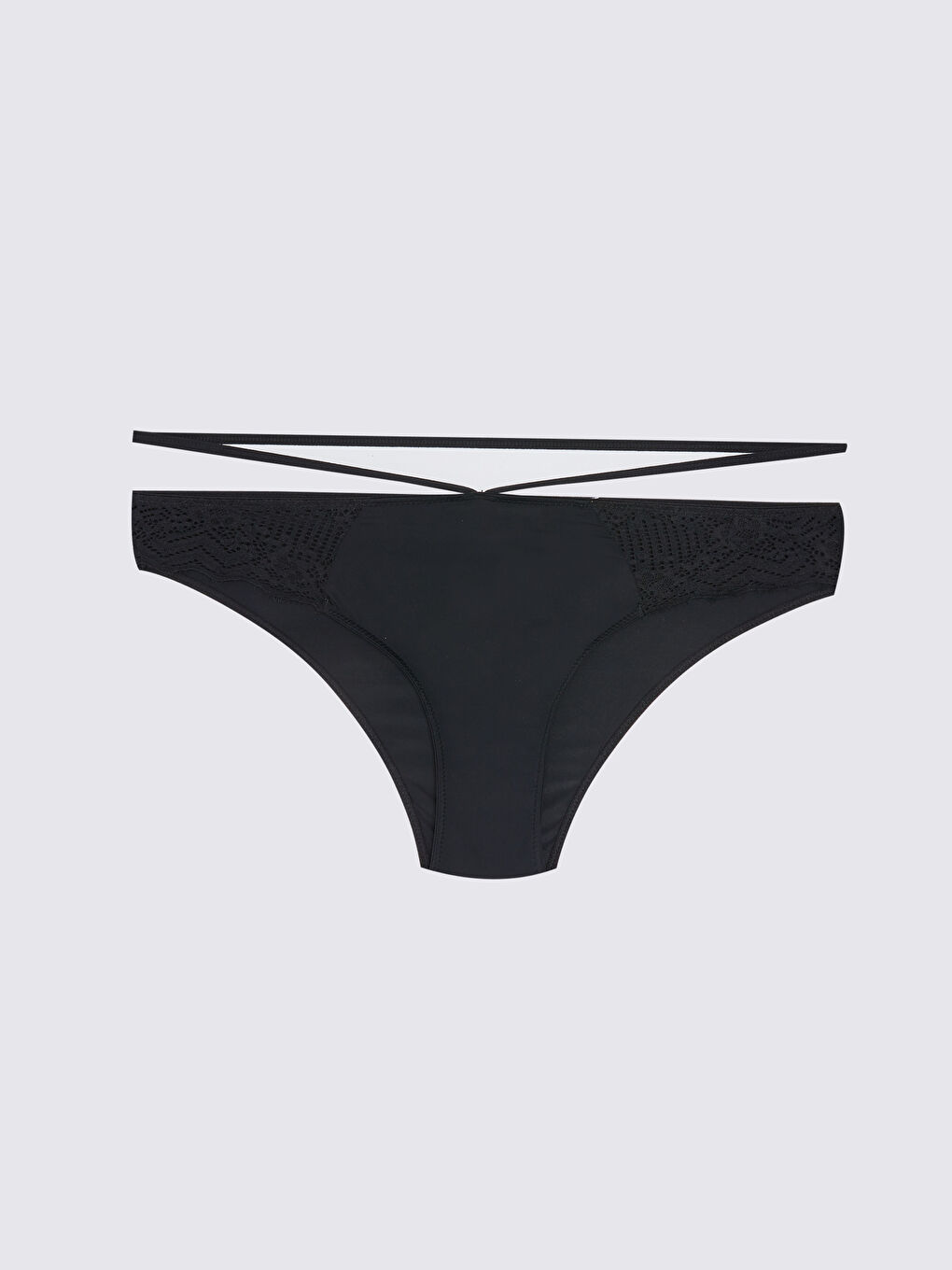 Culotte Brésilienne à Détails en Dentelle