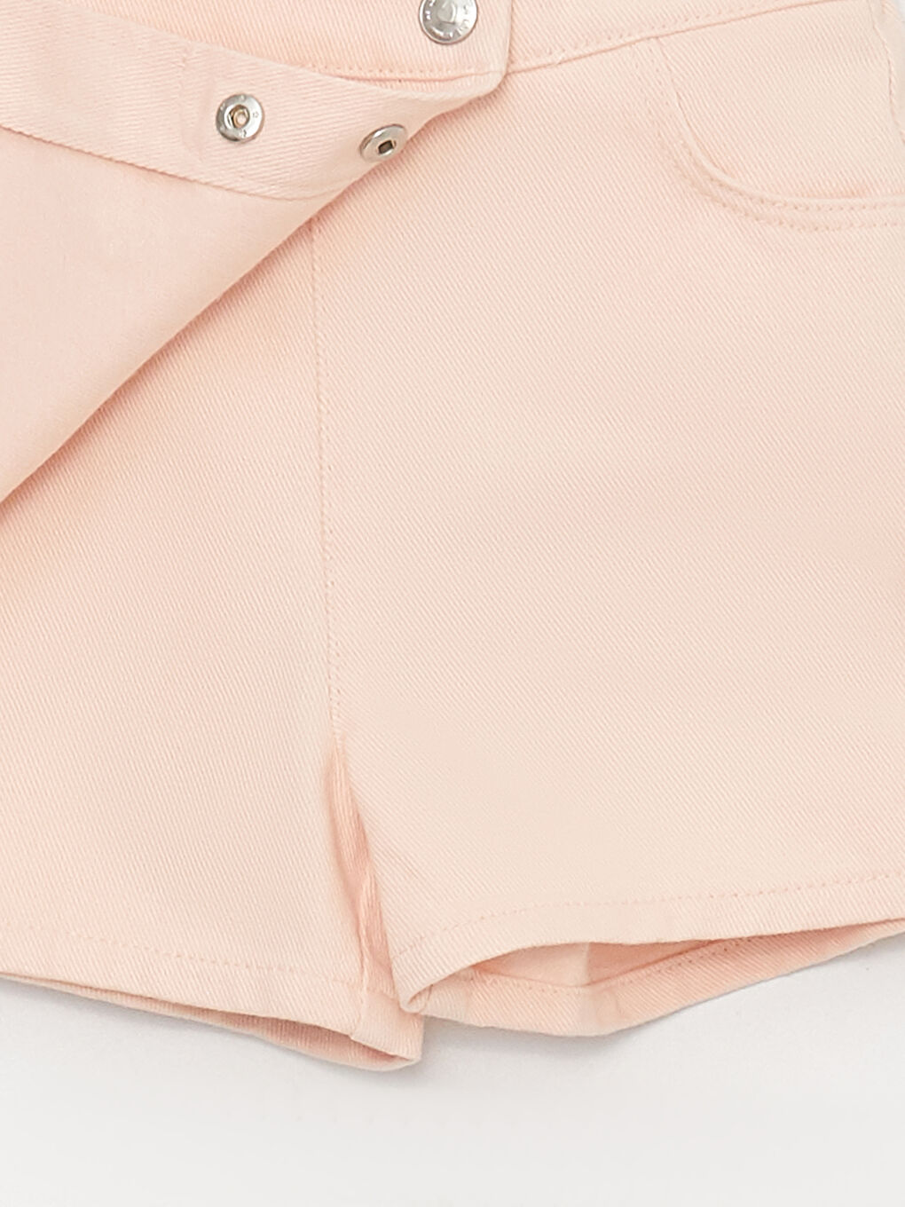 LCW baby Pembe Beli Lastikli Kız Bebek Şort Etek - 4