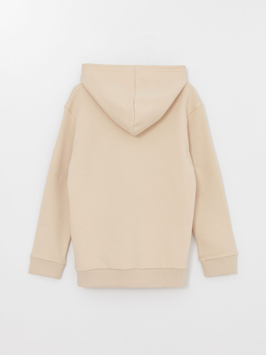 Bej Kapüşonlu Baskılı Uzun Kollu Erkek Çocuk Sweatshirt-5