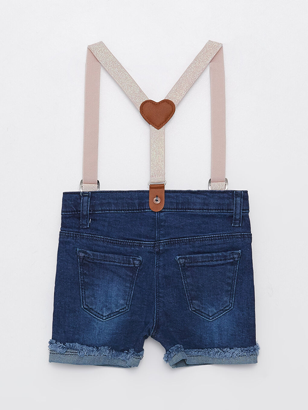 Basic Baby Girl Jean Shorts and Suspenders 2 Piece Set -S34871Z1-309