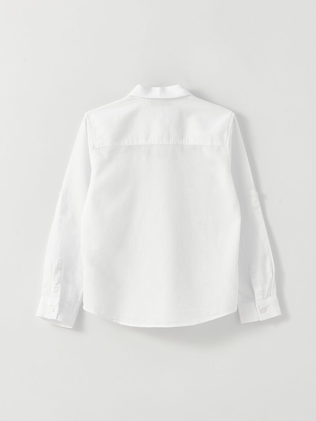 قميص أولاد كم طويل سادة مع كرافتة-5