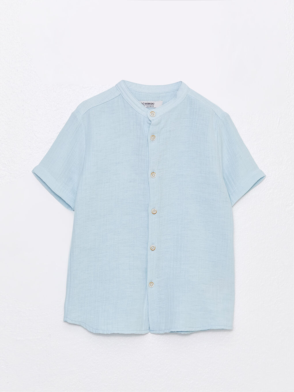 Grandad Collar Short Sleeve Boys' Shirt-3