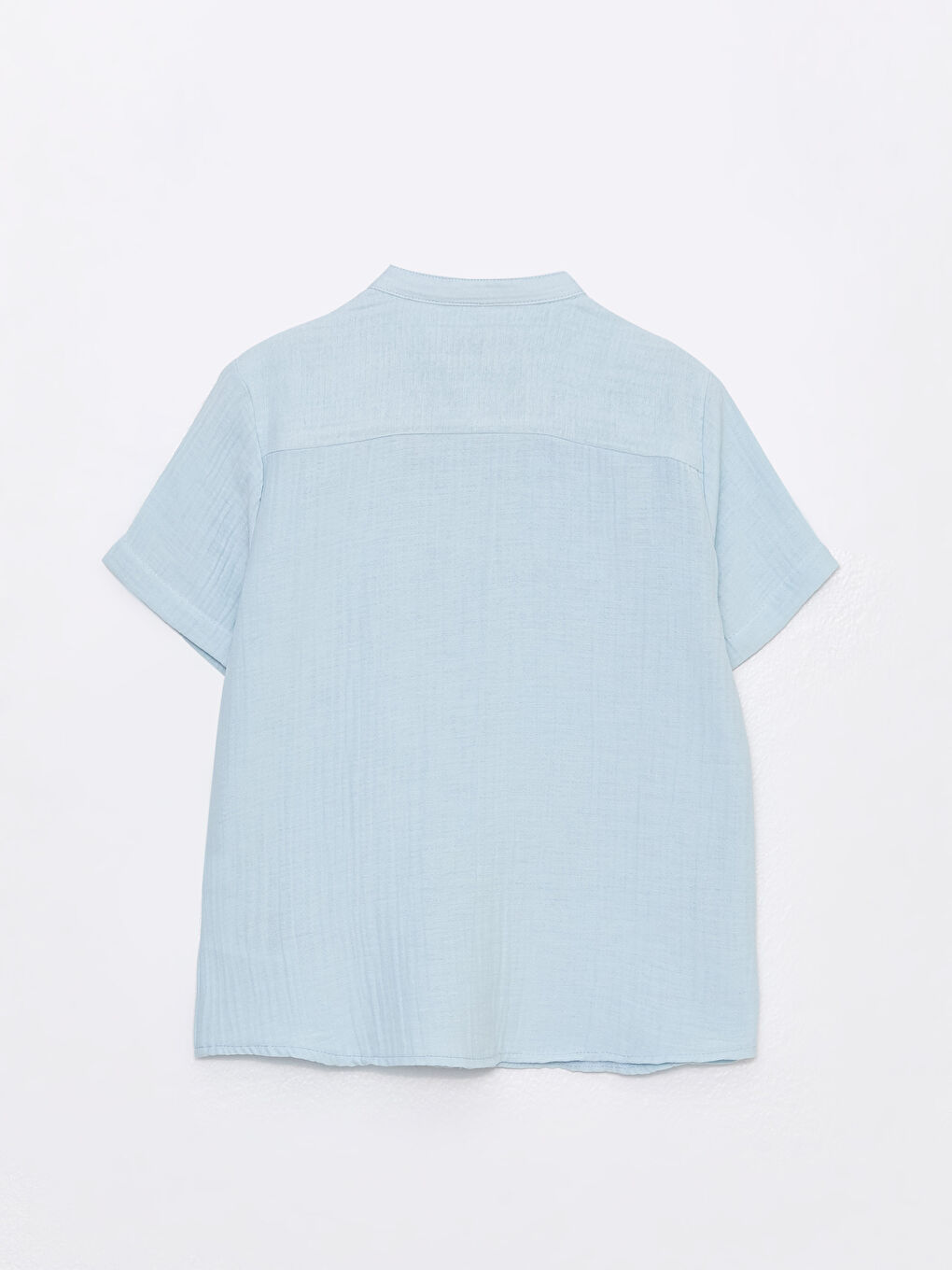 Grandad Collar Short Sleeve Boys' Shirt-4