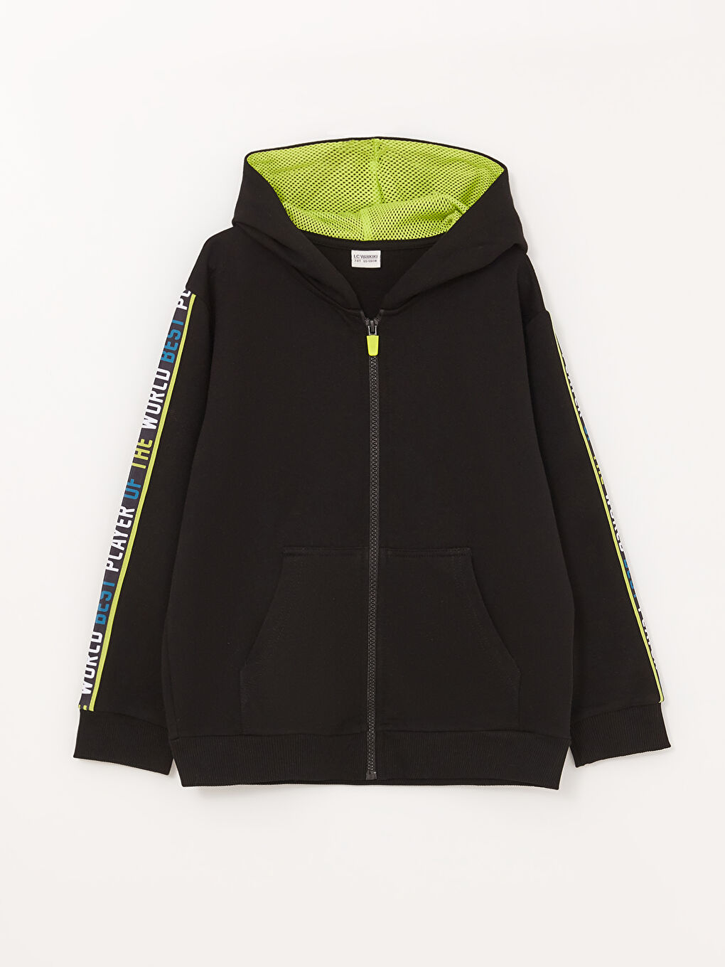 LCW Kids Hooded Printed Long Sleeve Boys' Zippered Sweatshirt -S34924Z4-CVL