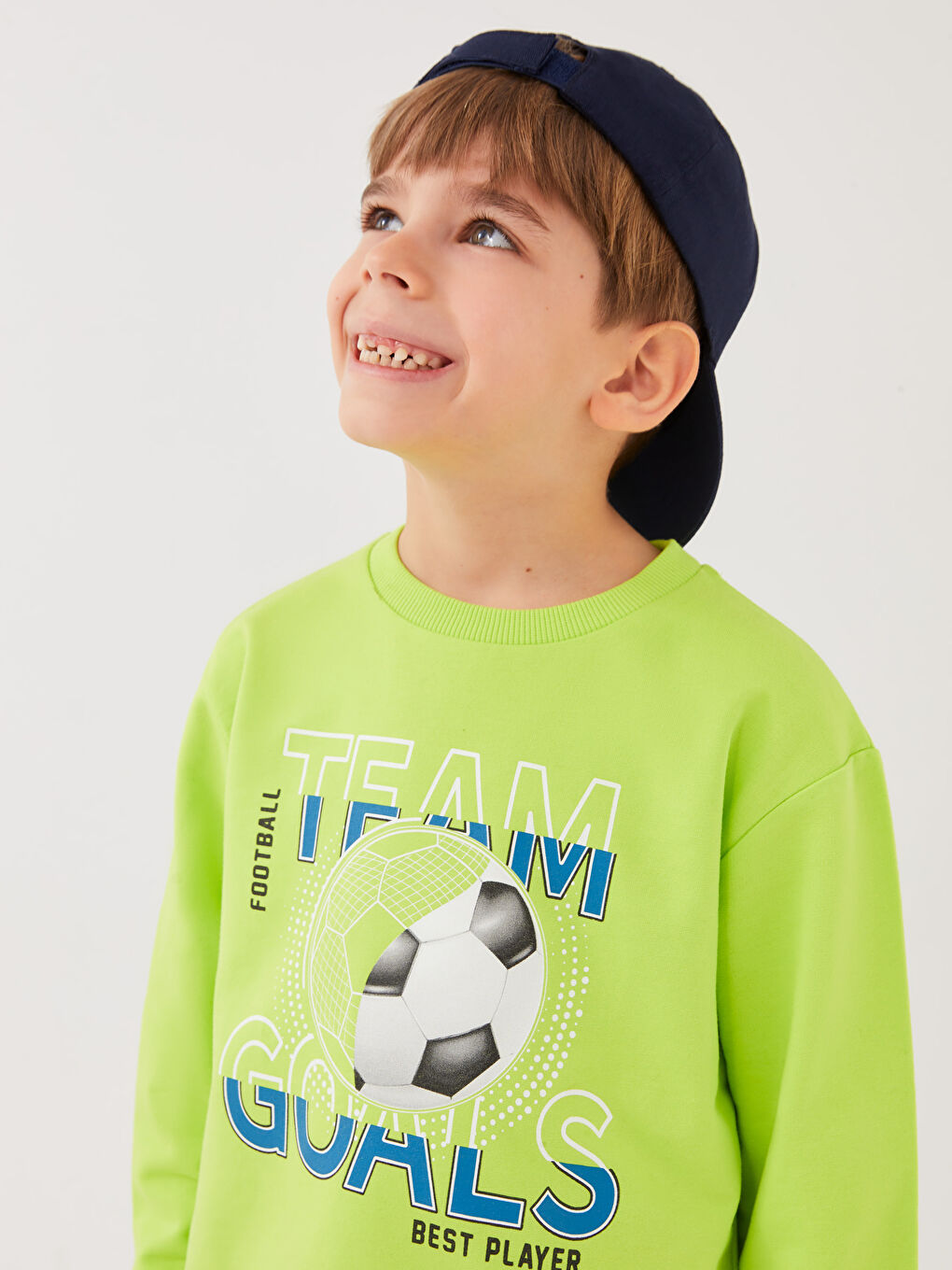 Crew Neck Printed Long Sleeve Boys' Sweatshirt-2