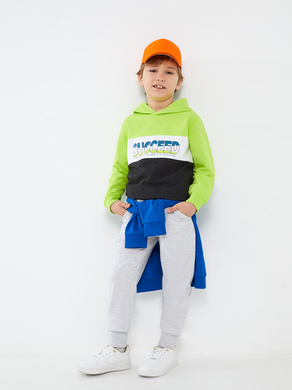 Hooded Printed Long Sleeve Boys' Sweatshirt -S34926Z4-JSZ
