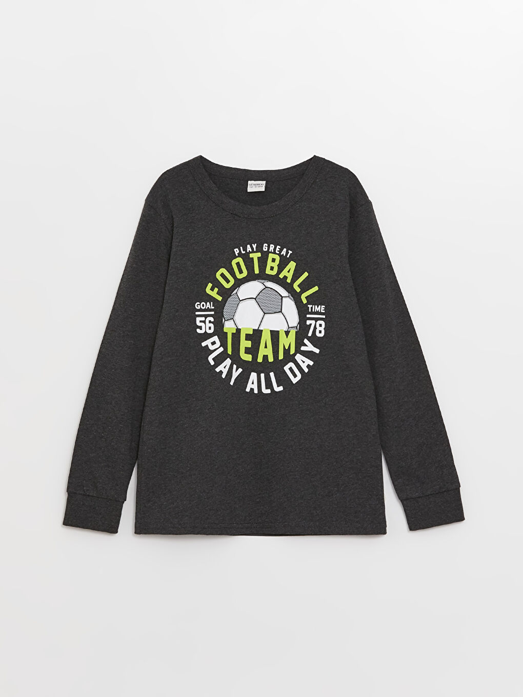 LCW Kids Crew Neck Printed Long Sleeve Boys' T-Shirt -S34927Z4-DW2