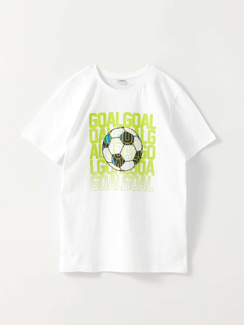 تيشيرت للأولاد بياقة دائرية كم قصير مطبوع