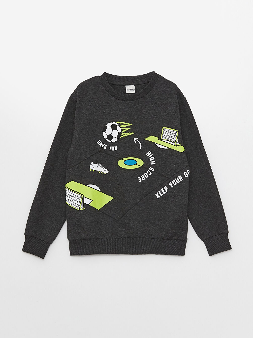Crew Neck Printed Long Sleeve Boys' Sweatshirt and Tracksuit Bottoms -S34933Z4-DW2