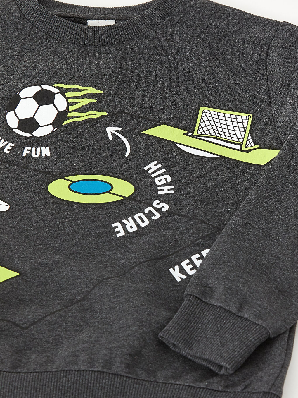 Crew Neck Printed Long Sleeve Boys' Sweatshirt and Tracksuit Bottoms -S34933Z4-DW2