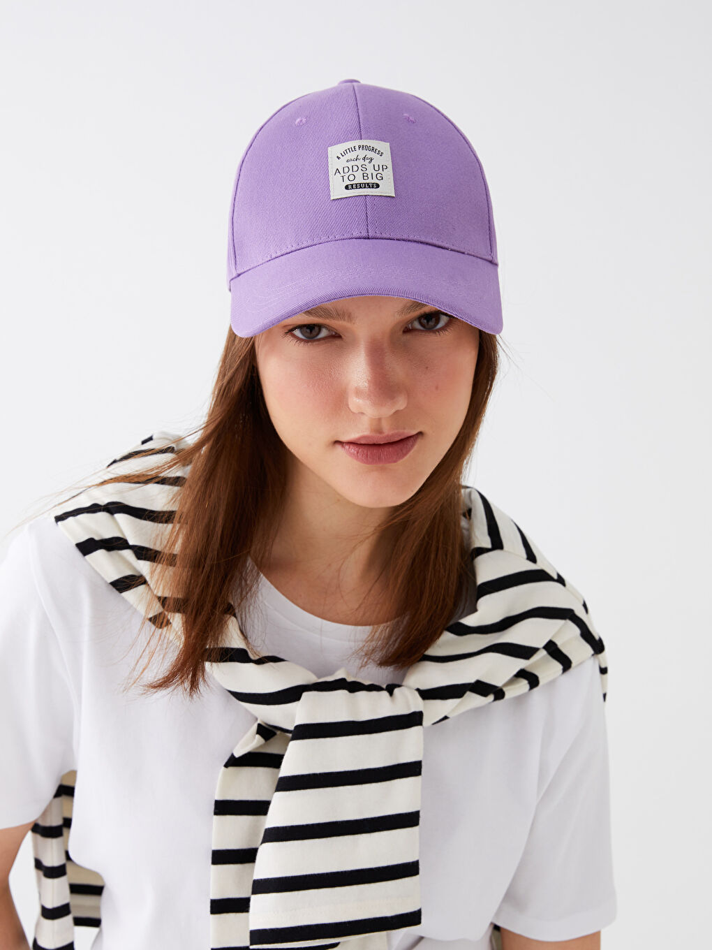 Label Detail Women's Cap Hat-2