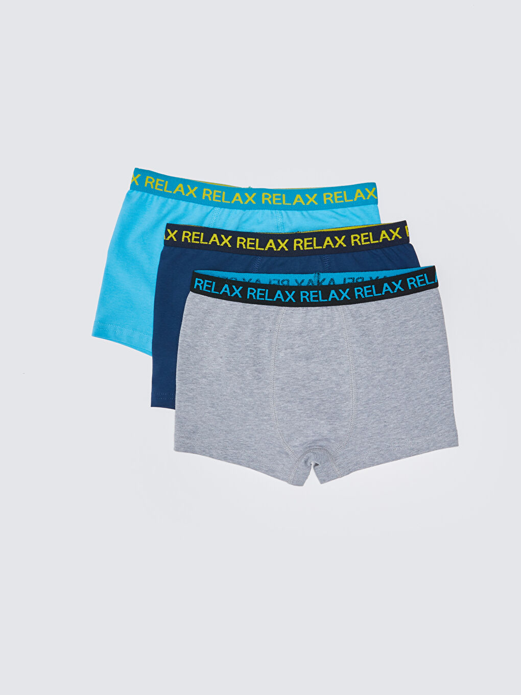 Gri Baskılı Pamuklu Erkek Çocuk Boxer 3'lü