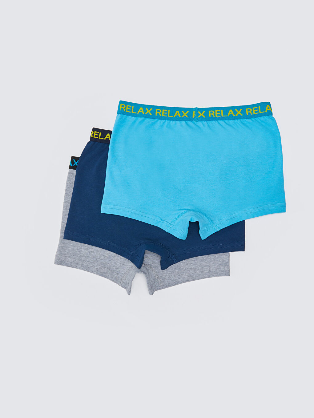 Gri Baskılı Pamuklu Erkek Çocuk Boxer 3'lü-1