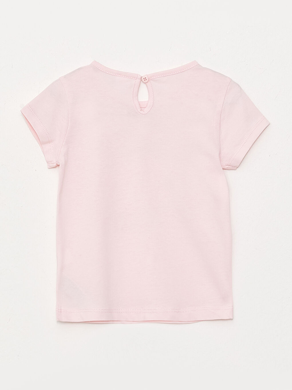 Crew Neck Short Sleeve Printed Baby Girls' T-Shirt-1