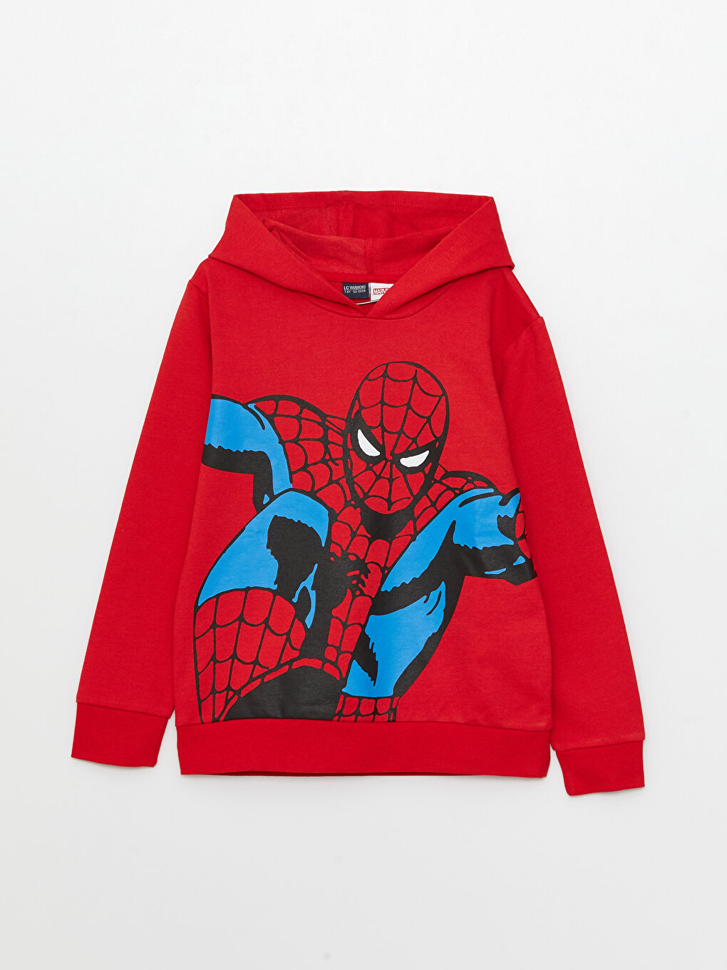 Hooded Spider-Man Printed Long Sleeve Boys' Sweatshirt