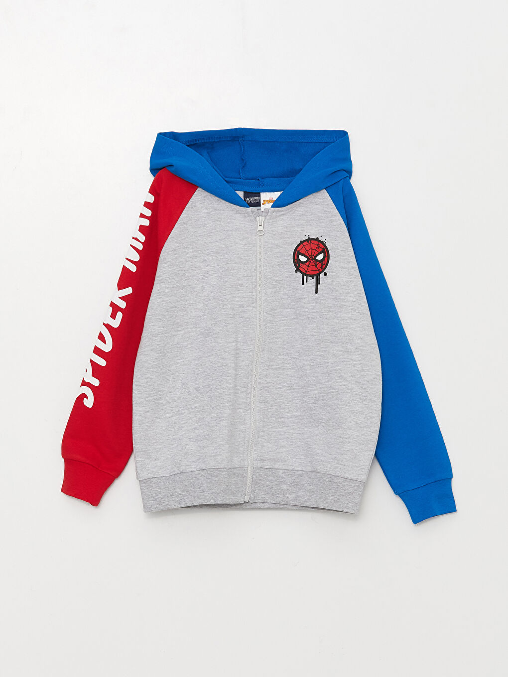 Hooded Spider-Man Printed Long Sleeve Boys Zippered Sweatshirt -S34976Z4-LAL