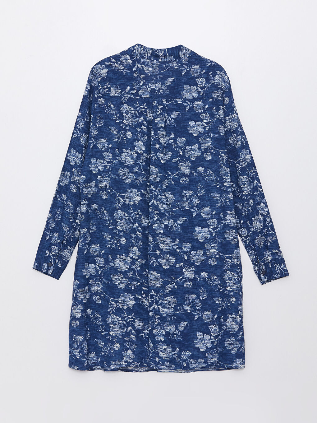 Lacivert Desenli Kadın Gömlek Tunik-6