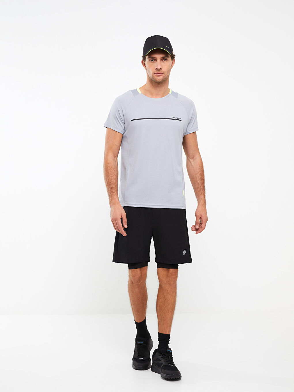 Siyah Baskılı Erkek Kep Şapka-1