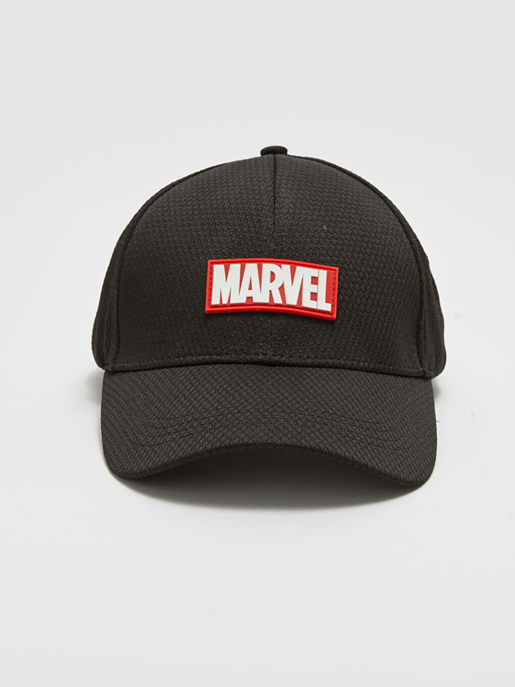 Siyah Marvel Baskılı Erkek Kep Şapka-2