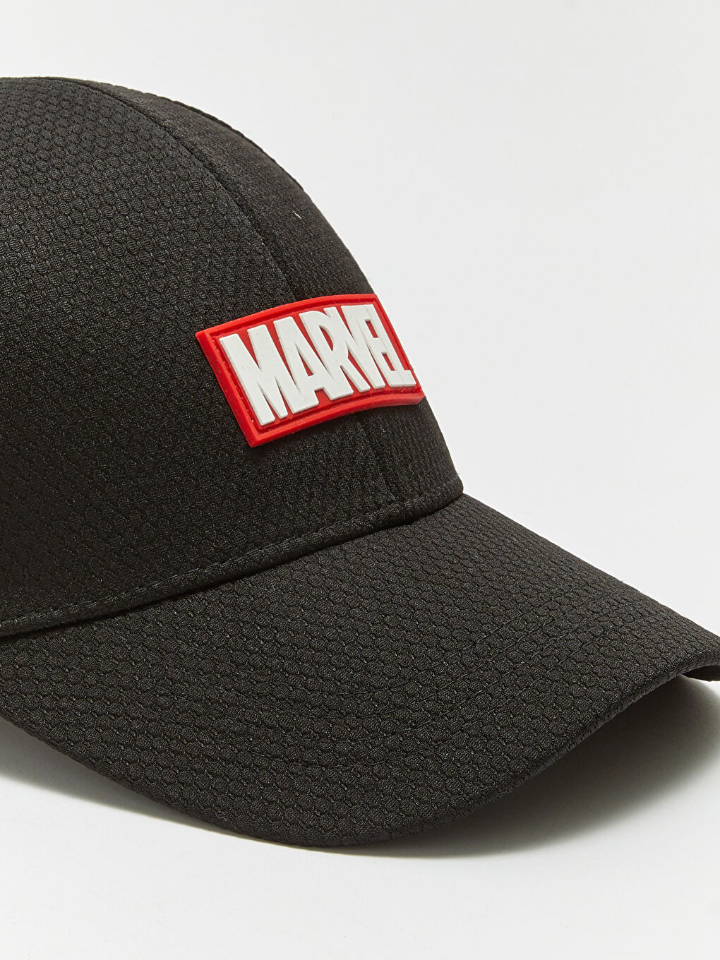 Siyah Marvel Baskılı Erkek Kep Şapka-3