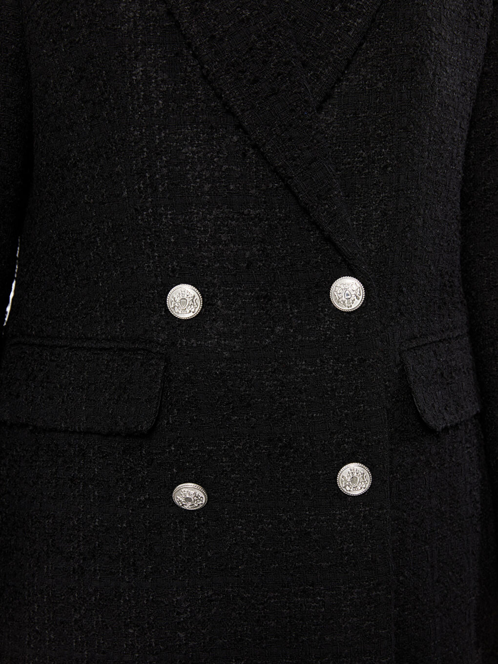 جاكيت طويل كم طويل تيويد للسيدات-3