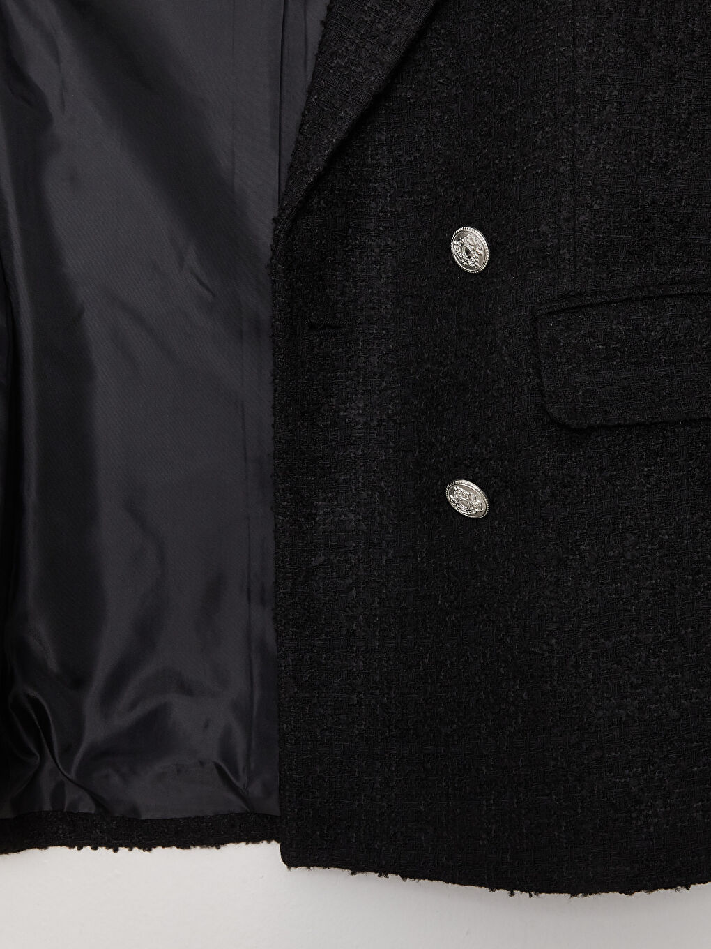 جاكيت طويل كم طويل تيويد للسيدات-7