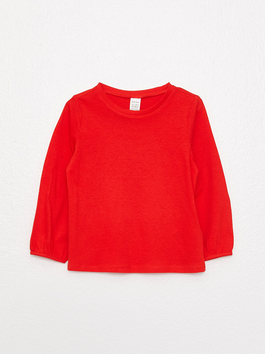 LCW baby Crew Neck Long Sleeve Baby Girls' T-Shirt -S35136Z1-HBH