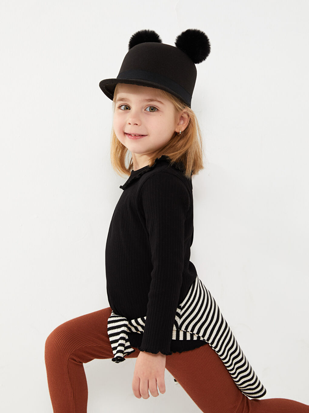 Crew Neck Long Sleeve Baby Girls' T-Shirt-1