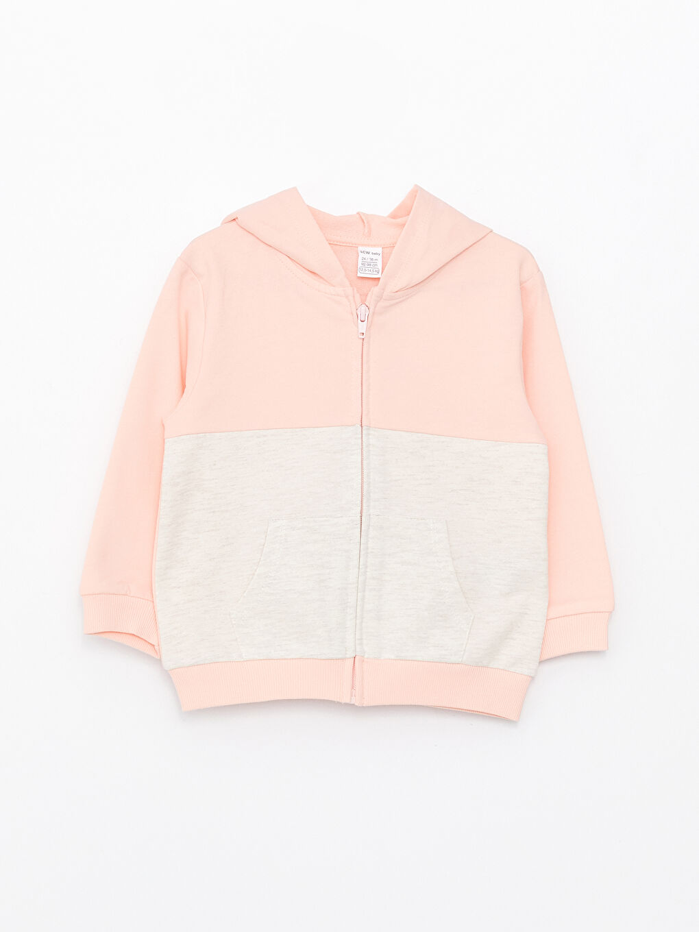 Hooded Long Sleeve Baby Girls' Zippered Sweatshirt