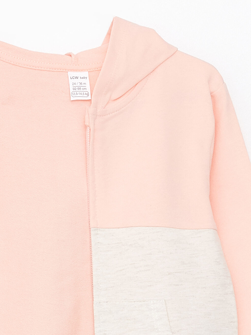 Hooded Long Sleeve Baby Girls' Zippered Sweatshirt-2