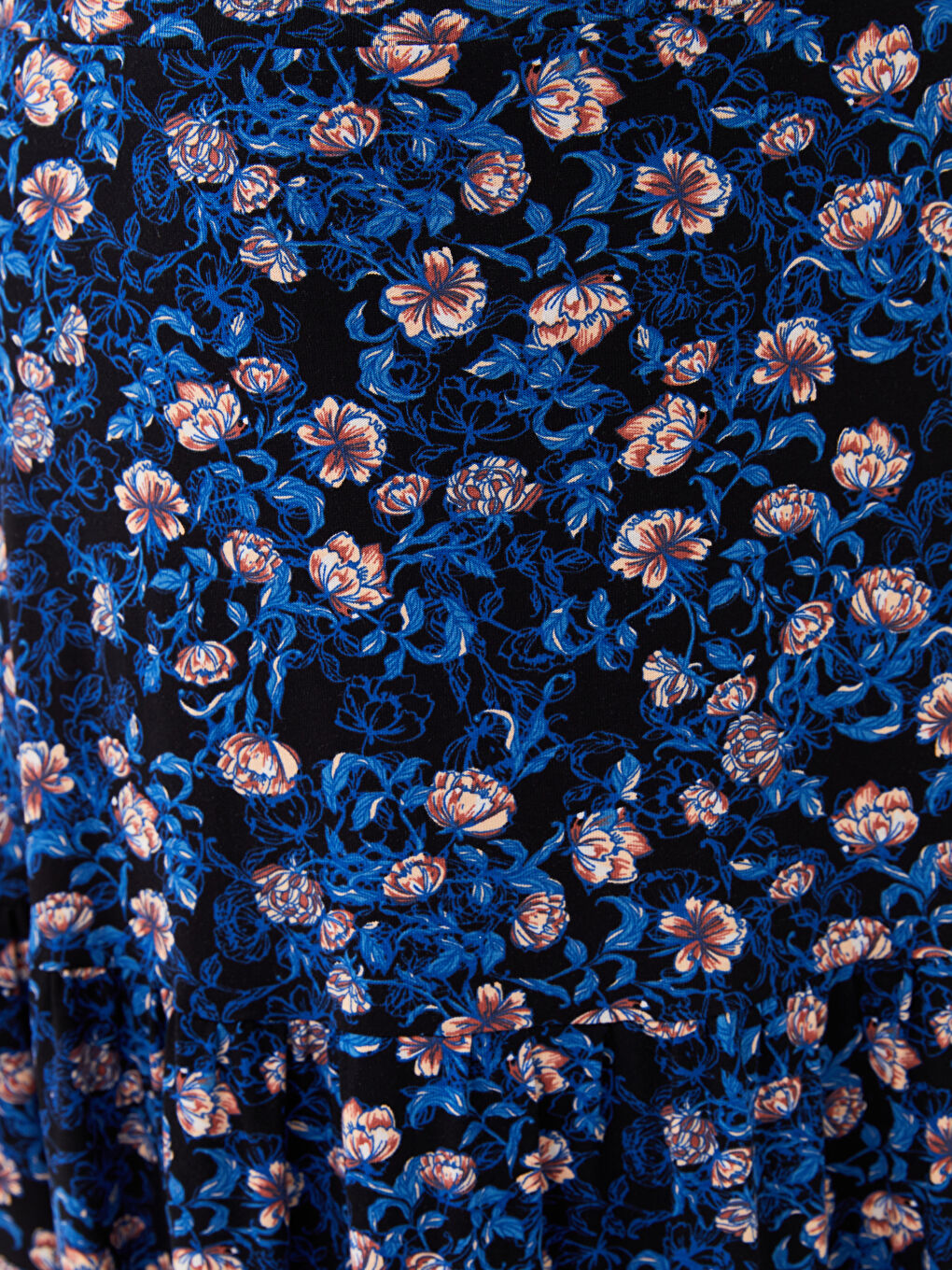 LC Waikiki Women's Elastic Waist Floral Flared Skirt -S35150Z8-LQJ
