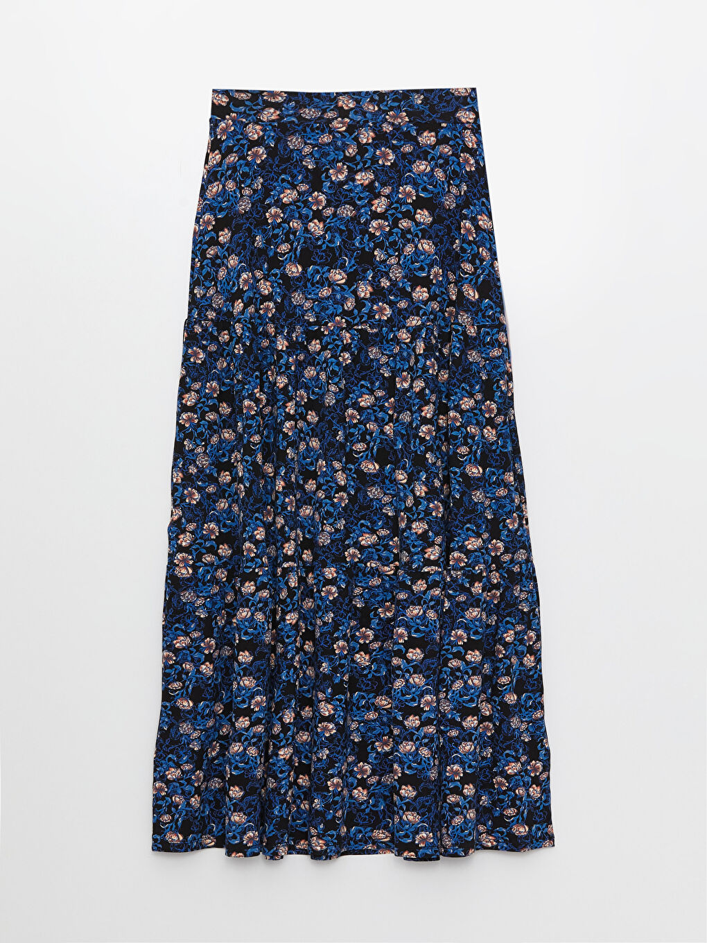 LC Waikiki Women's Elastic Waist Floral Flared Skirt -S35150Z8-LQJ