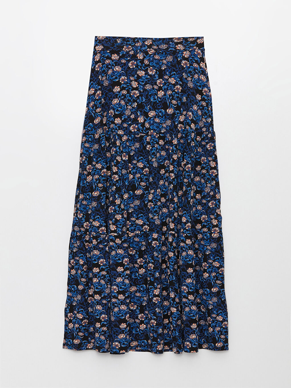 LC Waikiki Women's Elastic Waist Floral Flared Skirt -S35150Z8-LQJ