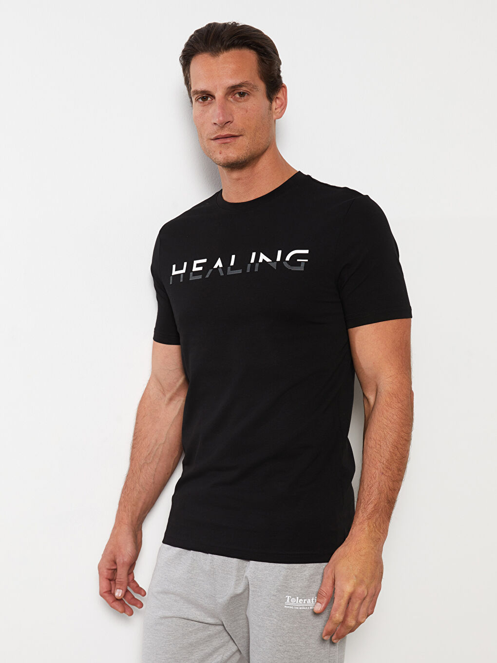SOUTHBLUE Crew Neck Short Sleeve Printed Combed Cotton Men's T-shirt -S35156Z8-CVL