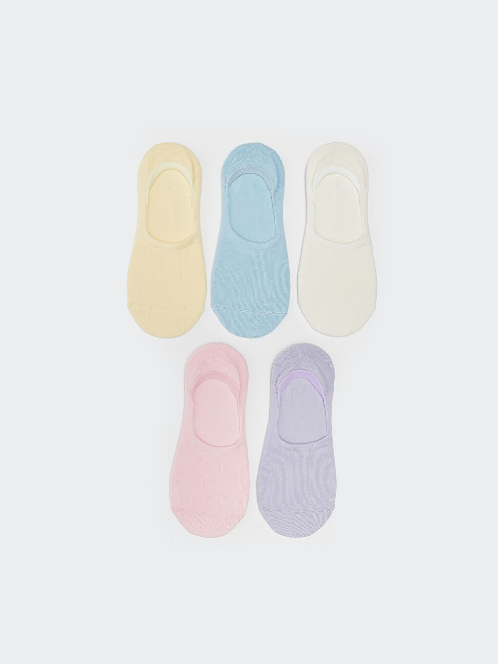 Lila Kadın Düz Babet Çorap 5'li