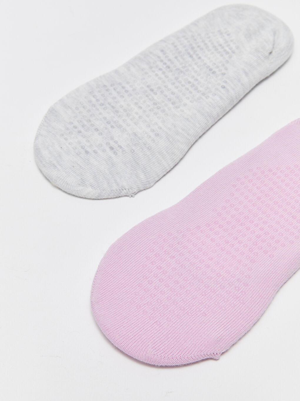 Gri Düz Kaydırmaz Tabanlı Kadın Yoga ve Pilates Çorabı 2'li Paket-6