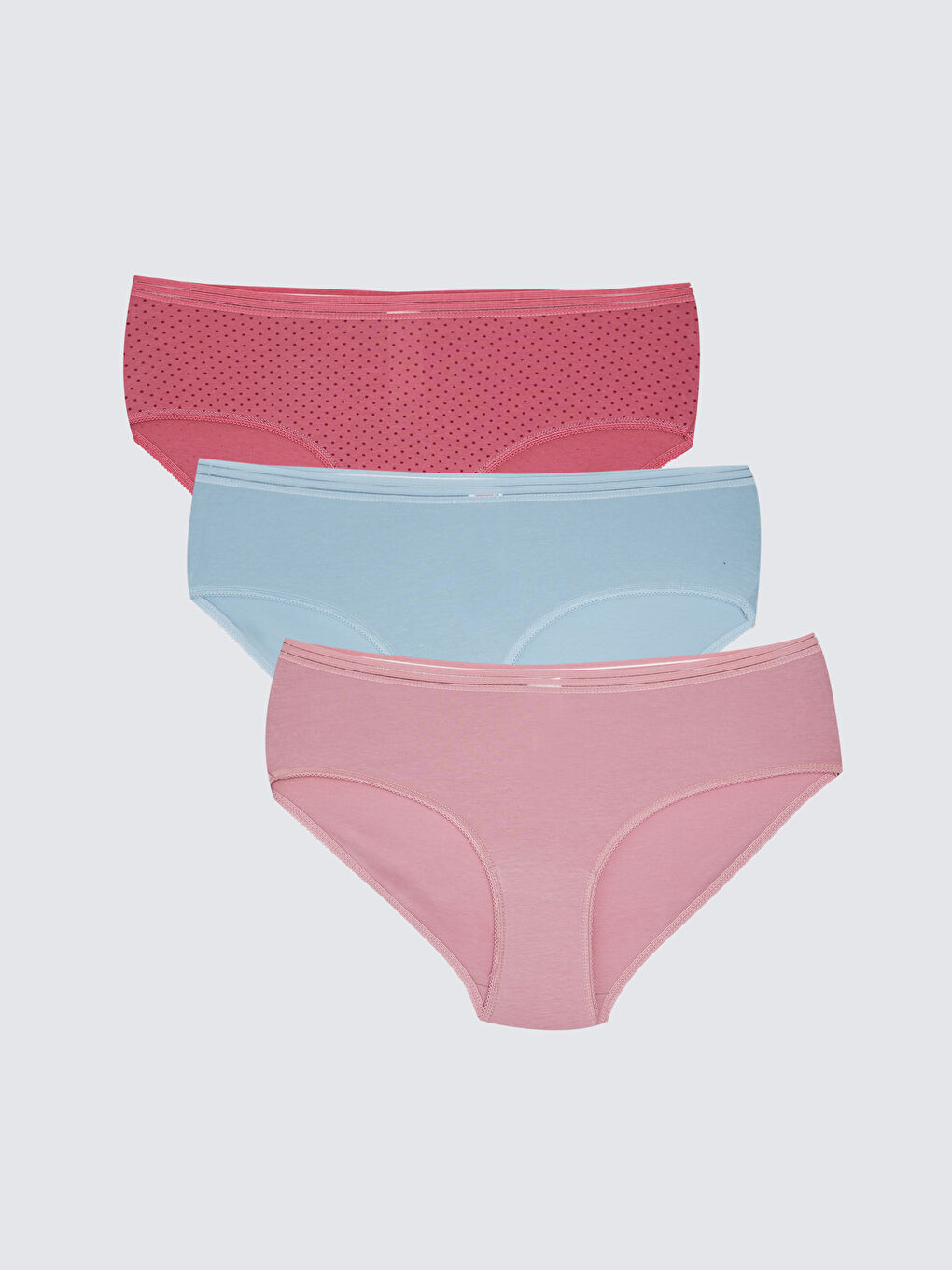 Plain Hipster Knickers 3-Pack
