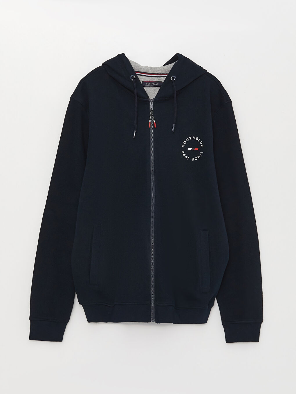 SOUTHBLUE Hooded Long Sleeve Men's Zip-Up Sweatshirt -S35198Z8-RFH