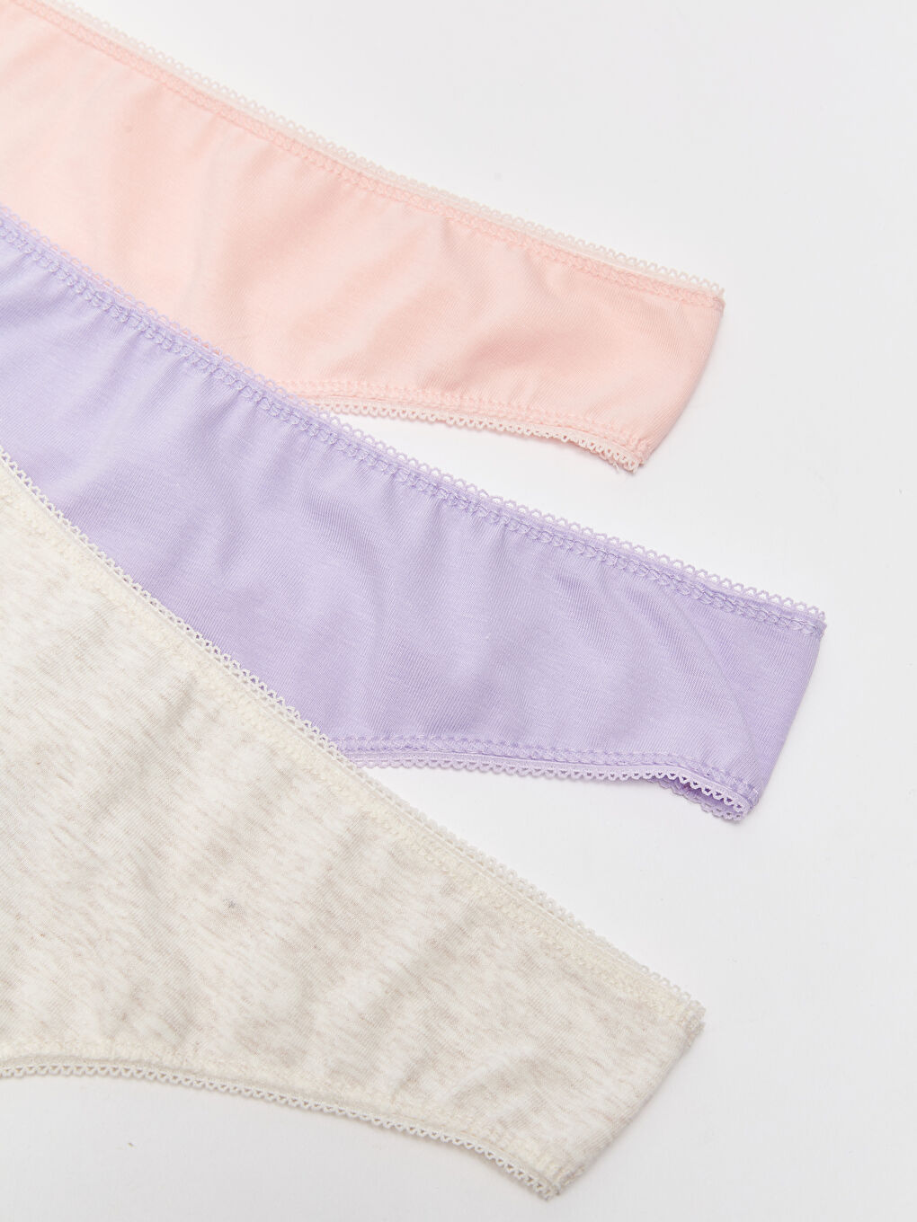 Bej Düz Tanga Külot 3'lü Paket-2