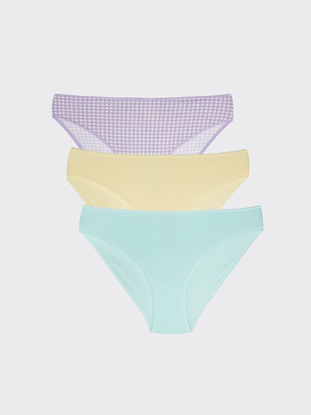 LCW DREAM Plaid Bikini Panties 3-Pack -S35208Z8-LSB