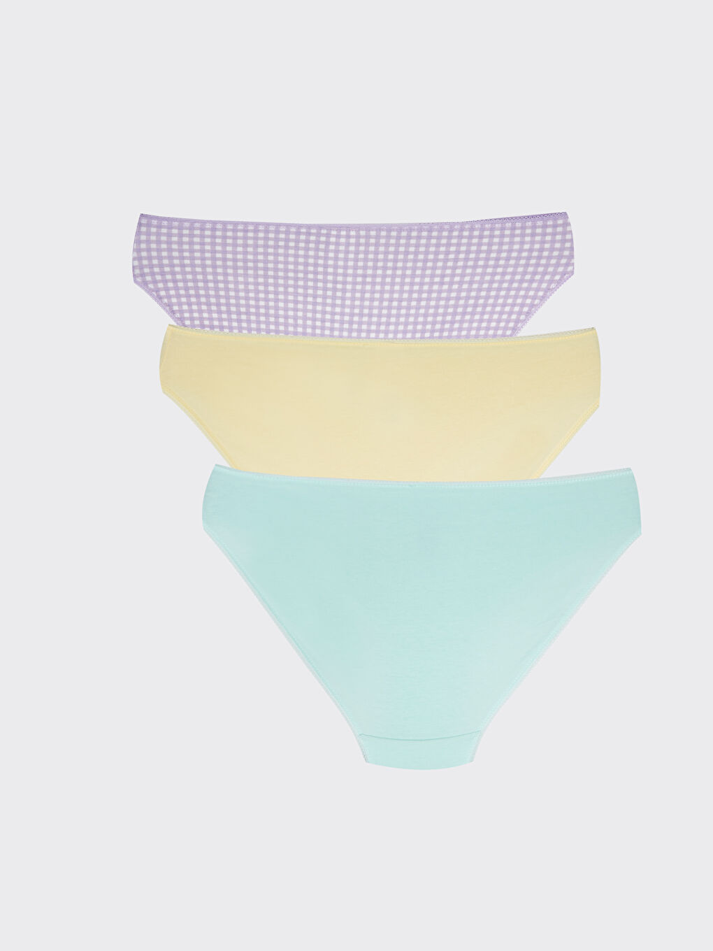 LCW DREAM Plaid Bikini Panties 3-Pack -S35208Z8-LSB