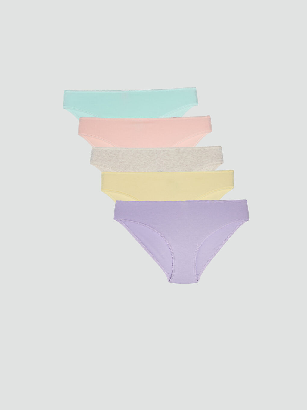 Turkuaz Düz Bikini Külot 5'li