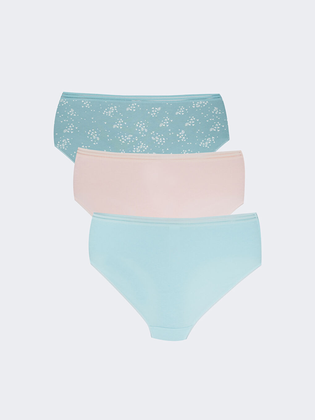 Mavi Desenli Hipster Külot 3'lü Paket-1